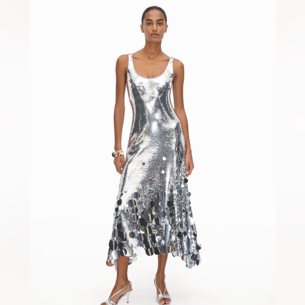 Paco Rabanne H&M Sequin Flare Dress XS